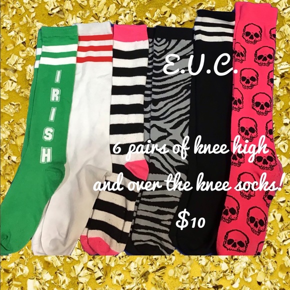 random Accessories - 🧵6 PAIRS OF KNEE HIGH AND HIGHER SOCKS🧵